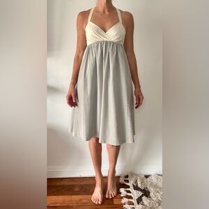 Off white & Gray sundress with pockets Gap size 8